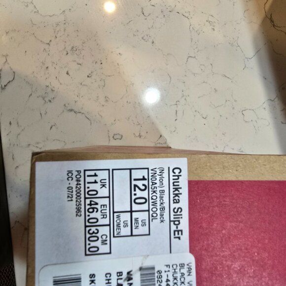 Vans Nylon Chukka Slip-Er Mid Top Slipper Black UltraCush Mens 12 new rare - Picture 12 of 14